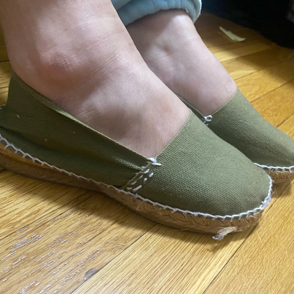 Olive green espadrilles